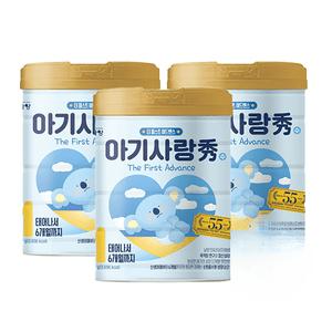 아기사랑수 1단계 750g 3캔 태어나서 6개월까지 타우린