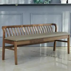 제시 3인용 원목 팔걸이 식탁 다용도 등받이 벤치 의자 2color