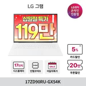LG 그램 17ZD90RU-GX54K I5 16GB 256GB