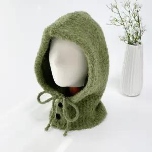 여자 부클울니트 리본후드 보카시 남자 바라클라바