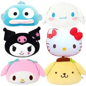 산리오 쿠션 헬로키티 시나모롤 쿠로미 마이멜로디 포차코 한교동 폼폼푸린 쇼파 소파 사무실 캐릭터 인형 얼굴 쿠션 50cm