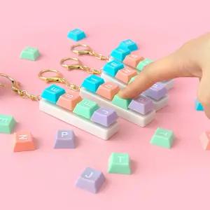 MBTI 키보드 키링 만들기 DIY 피젯토이 키캡 딸깍이 열쇠고리 장난감