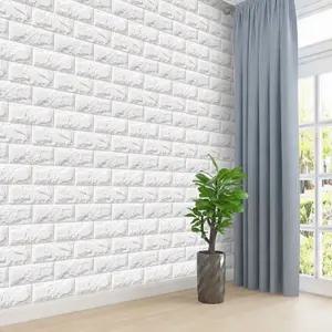 인테리어 붙이는 시트지 폼블럭 스티커 벽지 벽돌 부착식 셀프 도배 붙이는벽지 폼블 럭벽지 단열 뽁뽁이