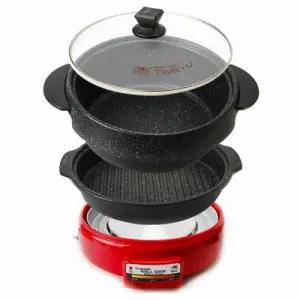 분리형 전골냄비 전기그릴 냄비 멀티쿠커 뚜껑 국산