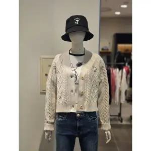 [클라이드앤](김해점)[ 클라이드 frank stone] 여성 스누피 Y넥 케이블 가디건 FPDSW972F