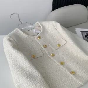 여성 봄 가을 4컬러 하객룩 페미닌 금장 트위드자켓