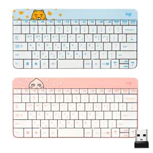 로지텍 카카오 라이언 어피치 무선 미니 키보드 태블릿PC 스마트폰 휴대용 여행용