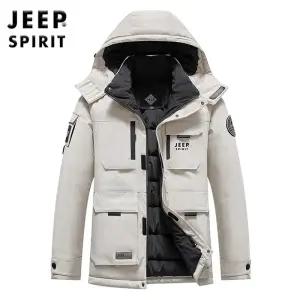 JEEP SPIRIT 남성 가을 겨울 방풍 점퍼 따뜻한 아웃도어 후드자켓