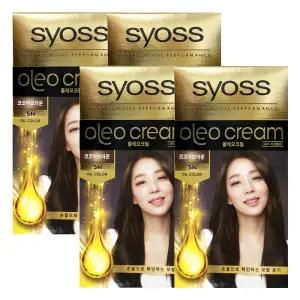 사이오스 올레오크림 새치커버 5N 코코아브라운 100g 4개