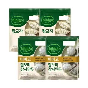 CJ제일제당 비비고 왕교자 1.05kg x2봉 + 찰보리감자만두 400g x4봉