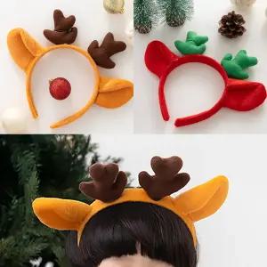 [오피스스쿨] 민화 NEW 크리스마스 루돌프 머리띠 (2종택1) 파티인형헤어밴드 사슴 이벤트머리띠 홈파티 포인트아이템