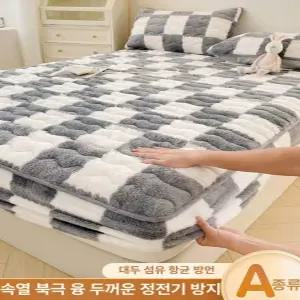 극세사 매트리스 커버 올인원 장모 소딜라잇 토끼털 밴딩 시트 겨울용 곰돌이 프릴 덮개 라버