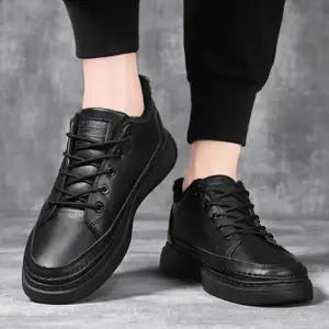 남성 겨울 키높이 기모 스니커즈 1P 통굽 보온 운동화