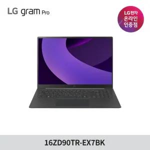 LG그램 프로  16ZD90TR-EX7BK 인텔 애로우레이크 U7 32GB 512GB RTX5050 외장그래픽  OS미탑 재블랙