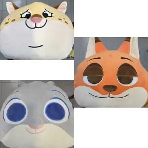 주토피아 페이스쿠션 3종택1 클로하우저 닉 주디