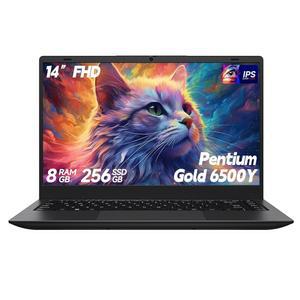 블루잉 노트북 컴퓨터, 8GB RAM 256GB SSD, 골드 6500Y(비트 N5095, 최대 3.4GHz) 노트북, 14인치 FHD IPS 디스플레이, 타입-C, HDMI, USB3.2, BT5.2, WiFi 5,