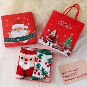 [하프클럽/]크리스마스 기본 양말 산타 선물세트 모던 트리 캐릭