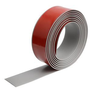 Qiveno 3m(10피트) 바닥 전환 스트립 자체 접착 바닥재 임계값 5.1cm(2인치) 너비 고무 비닐 플랫 디바이더 엣지 트림 라미네이트 갭 커버링 (그레이)