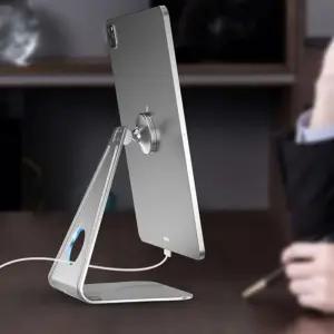 아이패드 태블릿 스마트폰 고무자석 거치대 사무직 게임용 긁힘방지 간편설치 카페