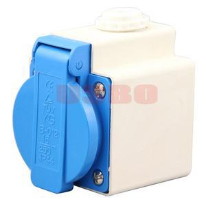 파란색 유럽 장착 소켓 산업 유형 표면 콘센트 방수 16A 전원 독일 케이블 커버 배선 EU