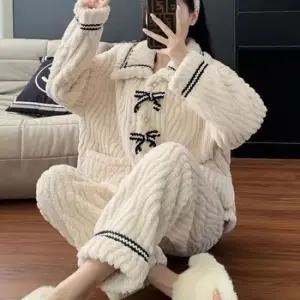 리본 카라 포근 세트 DS5111 보들보들보들한 정말편해 언더 상