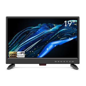 페이허 19인치 평면 스크린 TV 내장 디지털 ATSC 튜너 1080p LED TV 주방 침실 RV 카라반 캠핑 야외용 HDMI VGA AV USB 포트 포함