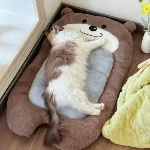 강아지 고양이 겸용 사계절 편안한 대형 펫 수면 침대 방석 세탁 가능 쿠션 매트