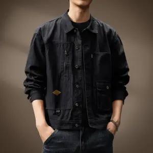 남자 바람막이 점퍼 잠바 빈티지 사파리 헤비 카고 추동 아미 박시핏 코트 BE4