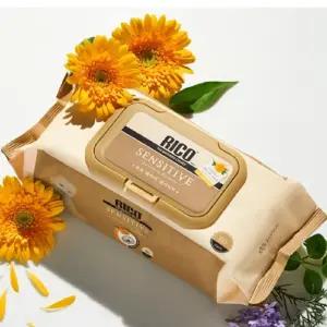 리꼬 초순수 7단계 정수 카렌듈라 오일 프리미엄 엠보싱 아기물티슈_캡형 80매 10팩