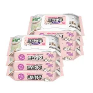 티엔비 99.9% 항균효과 도톰한 2중 엠보싱 원단 청소겸용 행주물티슈_캡형 80매 6팩