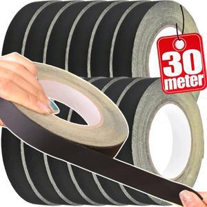 자체 접착식 검정 단열 아세테이트 천 테이프 끈적한 고온 PC 전동 와이어 랩용 5101520mm