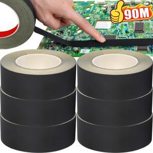 검정색 단면 접착 테이프 고온 내화 절연 자동차 배선 하네스 고정 아세테이트 섬유