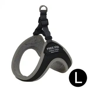 하네스 런 가죽 블랙 L 프리독 강아지 (WFJ5PIS)