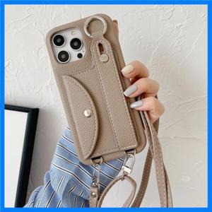 손목 스트랩 크로스 바디 매는 밧줄 케이스 iPhone 13 12 Mini 16 15 14 11 Pro XS Max X XR 7 8 Plus 카드