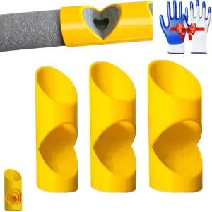 정밀 절단 가이드가 포함된 3pcs 폼 파이프 커터 도구 - 튜브 고무 및 HVAC 안장 템플릿용 전문 다기능