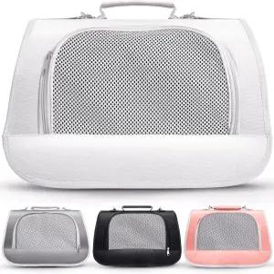 고양이 토끼 기니피그용 소형 반려동물 캐리어 u2013 항공사 승인 소프트 사이드 여행 가방 경량 반려견