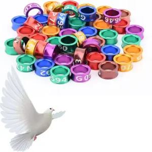 일반적인 새 링 다리 밴드 비둘기 히비스커스 앵무새 모란 등을 위한 알루미늄 합금 밀폐 버드 식별. 혼합