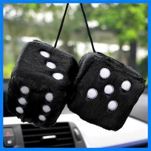 자동차 펜던트 장식품 주사위 벨벳/플러시 새해 선물 자동차 후방 거울 펜던트 자동차 용품 자동차 스타일