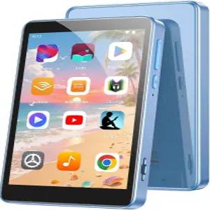 블루투스 및 WiFi가 지원되는 AGPTEK 96GB MP3 플레이어 T08X 4인치 안드로이드 14 MP4 뮤직 스포티파이