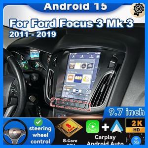 9.7인치 안드로이드 15 카 라디오 (포드 포커스 3 Mk 3 2011 2012 - 2019용) 멀티미디어 비디오 플레이어
