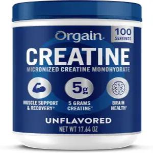 오가인 크레아틴 모노하이드레이트 미세화 분말 100인분 무향 근육 성장 운동 후 및 뇌 지원 인공 첨가물