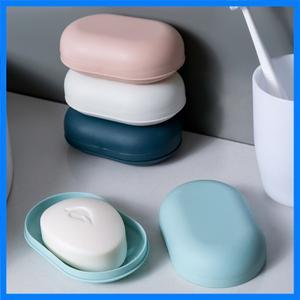 1뚜껑이 달린 창의적인 밀봉 비누 상자 세련된 휴대용 비누 홀더 수제 비누 트레이 배수 홈 여행용 보관 비