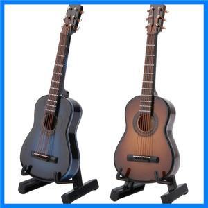 스탠드가 있는 나무 미니어처 기타 모델 모던 심플 미니 뮤지컬 장식품 홈 데스크 장식 공예 10cm 14cm 옵