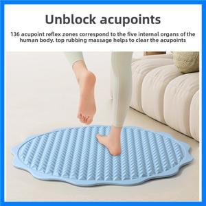 실내 지압 매트 실리콘 미끄럼 방지 조깅 발 마사지 패드 고정형 러닝 전용 발가락 압력판 1개