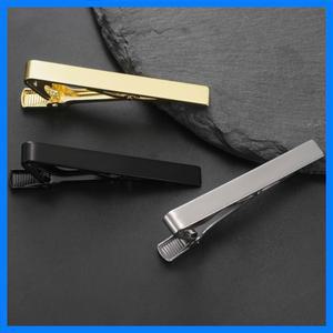 남자를위한 Teamer 타이 클립 스테인레스 스틸 골드 컬러 블랙 패션 클래식 간단한 액세서리 결혼 선물 도