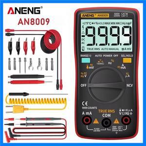 ANENG AN8009 디지털 멀티미터 트랜지스터 테스터 커패시터 True-RMS 테스터 자동차 전기 커패시턴스 측정