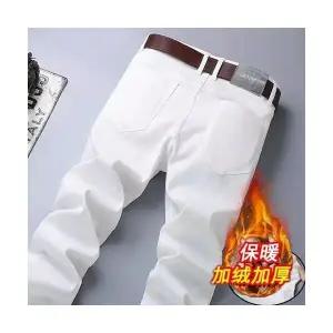 원더우면 남성 순백 9부 바지 겨울 도톰 트렌드 캐주얼 종아리 슬림핏 청화이트 OPH4