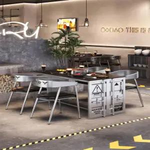 빈티지 철제 카페 테이블 의자 세트 인테리어 소파