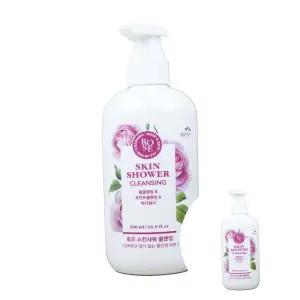 꽃을든남자 로즈 스킨샤워 500ml 대용량 장미 추출물 함유 촉촉한 바디워시 피부진정 보습 샤워 гель