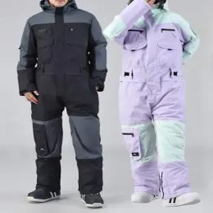 스노우보드복 점프슈트 오버롤 세트 남녀공용 스키 따뜻한
